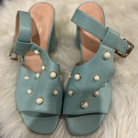 NEW Marc Cain Teal Heels 80+% OFF! - Picture 1 of 3
